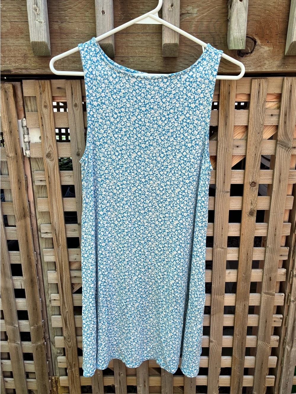 Old Navy Light Blue Floral Sleeveless Mini Dress